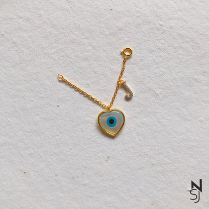 Studded Initial Watch Charm
