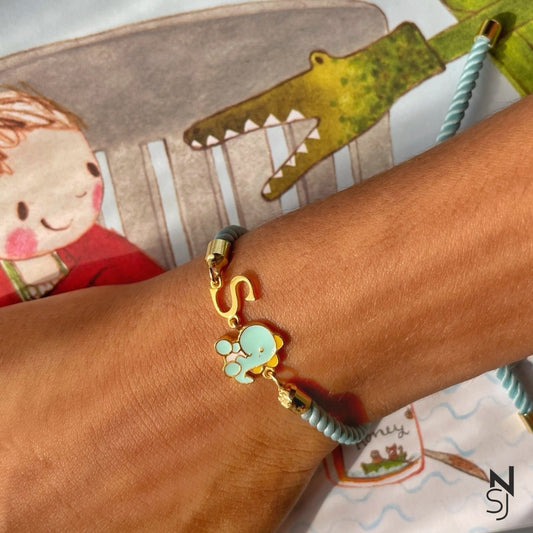 Dino Initial Bracelet