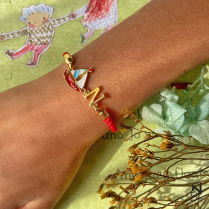 Sailboat Initial Bracelet