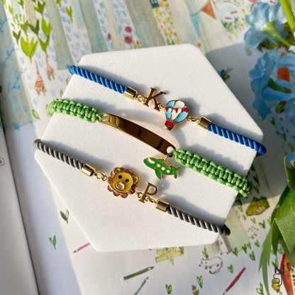 Hot Air Balloon Initial Bracelet