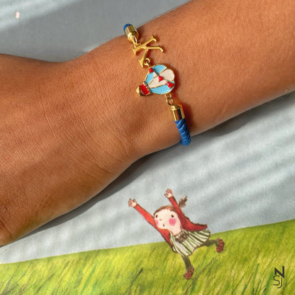 Hot Air Balloon Initial Bracelet