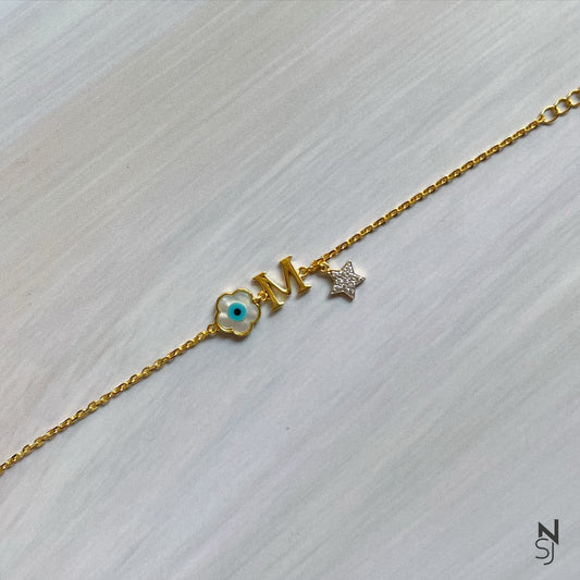 You're A Star Initial Bracelet