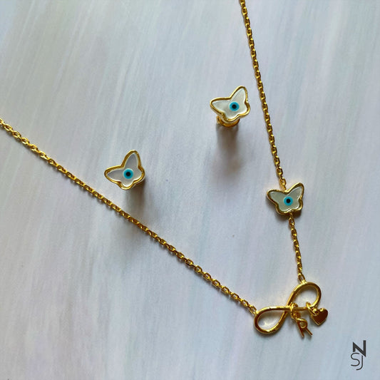 Infinity Initial Neckchain & Studs Set