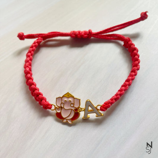 Ganeshji Initial Adjustable Bracelet