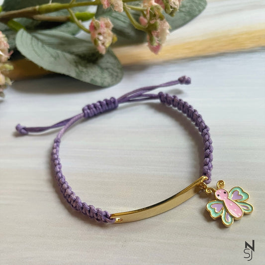 Butterftly Adjustable Name Bracelet