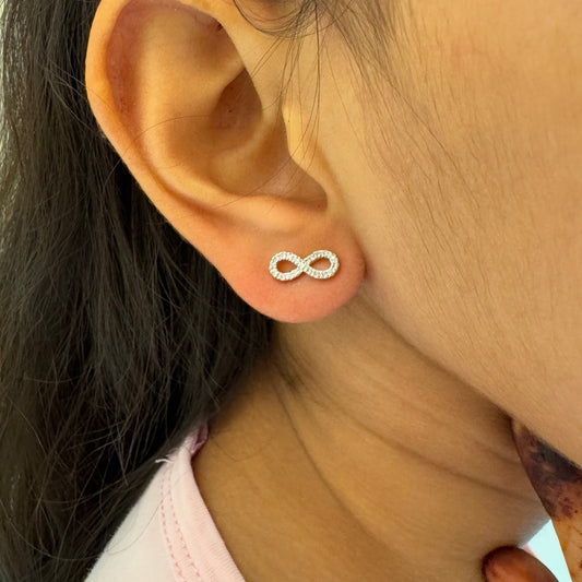 Studded Infinity Studs