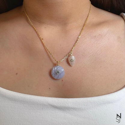 Lavender Heart of Meadow Neckchain