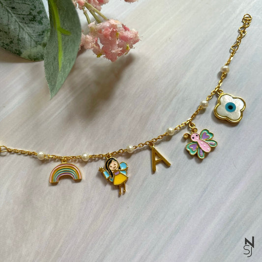 My Fantasyland Charm Initial Bracelet