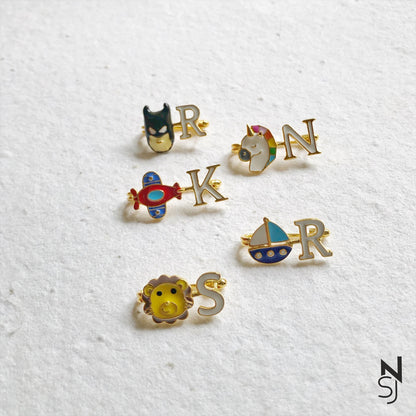 Spiderman Initial Collar Pin