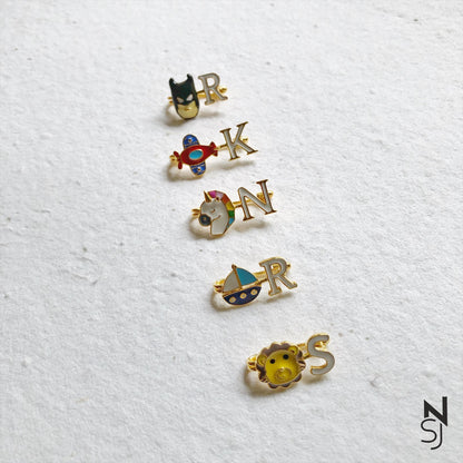 Spiderman Initial Collar Pin