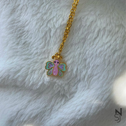 Whimsical Winged Beauty Neckchain | Personalised 925 Silver Jewellery for Kids | Niashine
