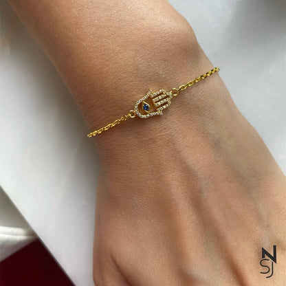 Hamsa Bracelet | Personalised 925 Silver Jewellery for Kids | Niashine