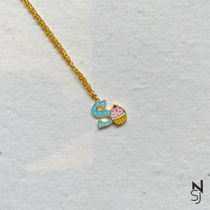 Sweet Scoops Initial Neckchain | Personalised 925 Silver Jewellery for Kids | Niashine