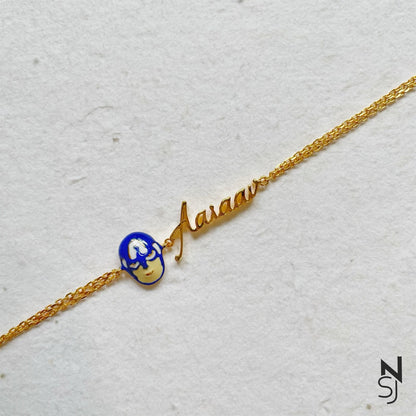 Custom Name Captain America Bracelet | Personalised 925 Silver Jewellery for Kids | Niashine