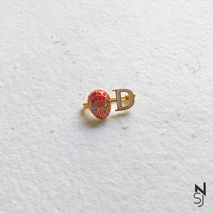 Spiderman Initial Collar Pin