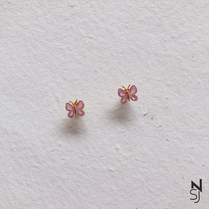 Butterfly Studs | Personalised 925 Silver Jewellery for Kids | Niashine