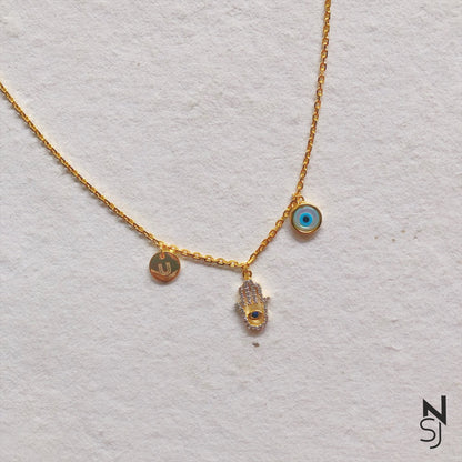 Hamsa Neckchain | Personalised 925 Silver Jewellery for Kids | Niashine