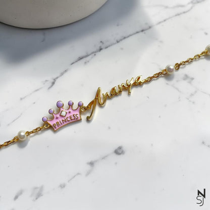 Custom Name Tiara Bracelet