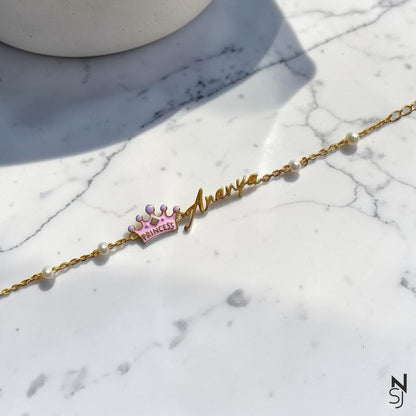 Custom Name Tiara Bracelet