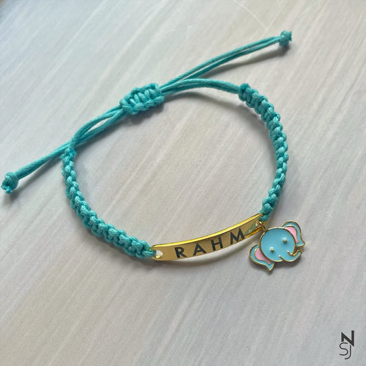 Custom Name Elephant Bracelet