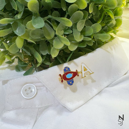 Aeroplane Initial Collar Pin