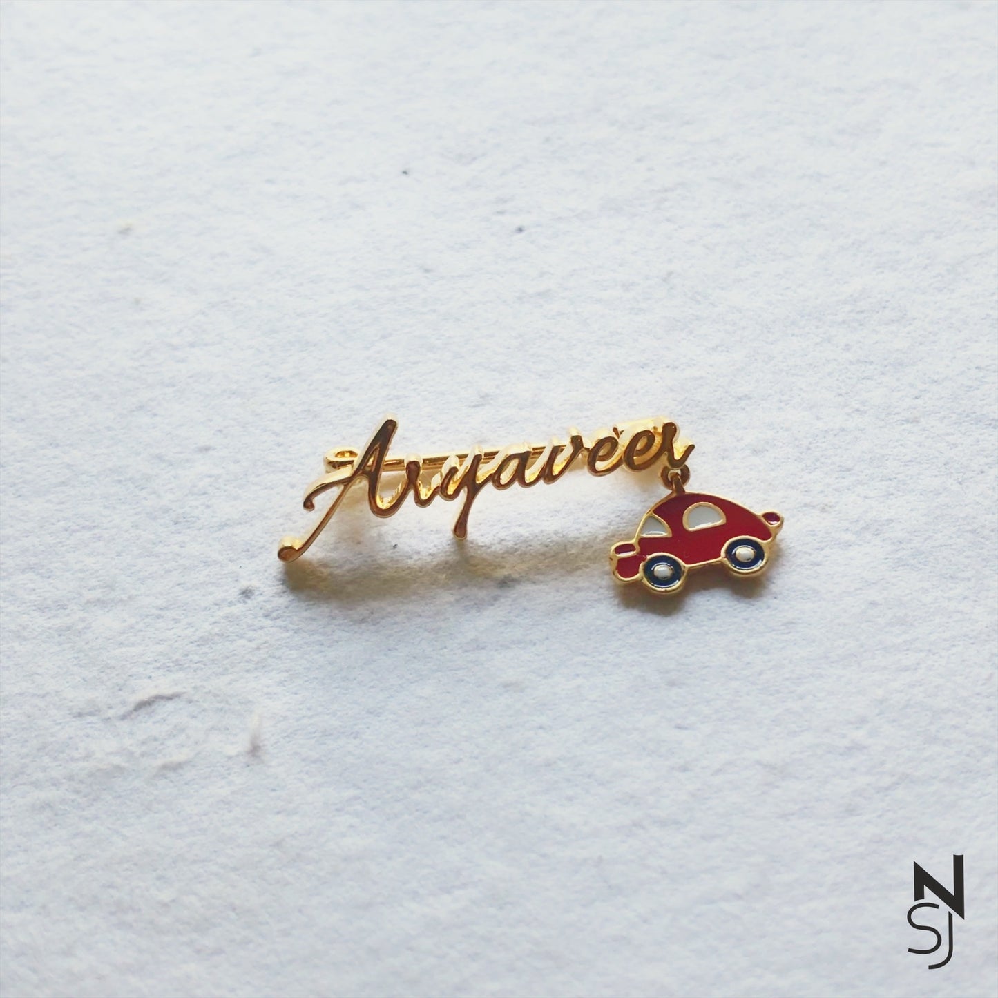 Custom Name Car Collar Pin