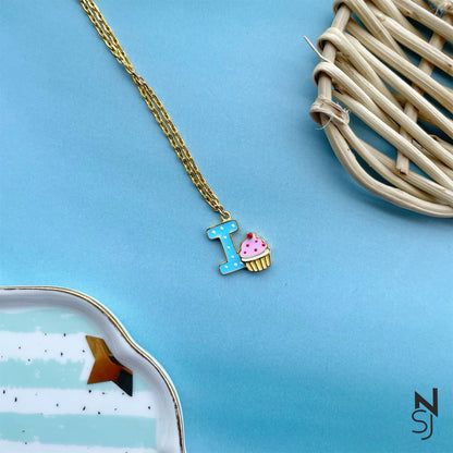 Sweet Scoops Initial Neckchain | Personalised 925 Silver Jewellery for Kids | Niashine