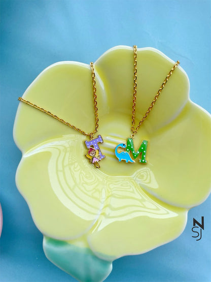 Fairyland Initial Neckchain | Personalised 925 Silver Jewellery for Kids | Niashine