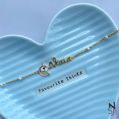 Custom Name Neckchain & Bracelet Set | Personalised 925 Silver Jewellery for Kids | Niashine