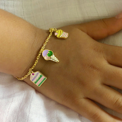 Too Sweet Charm Bracelet | Personalised 925 Silver Jewellery for Kids | Niashine