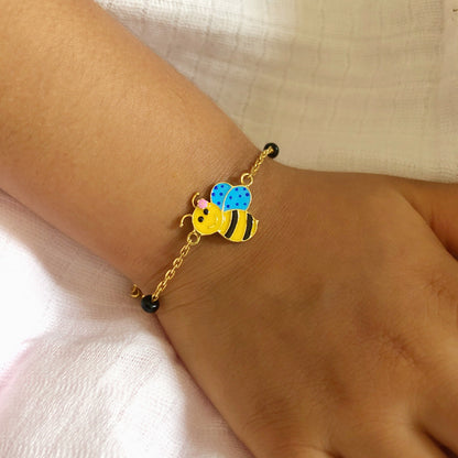 Buzzy Bee Bracelet | Personalised 925 Silver Jewellery for Kids | Niashine