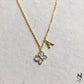 Butterfly with Custom Initial Neckchain