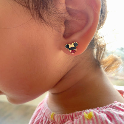 Mickey & Minnie Studs | Personalised 925 Silver Jewellery for Kids | Niashine