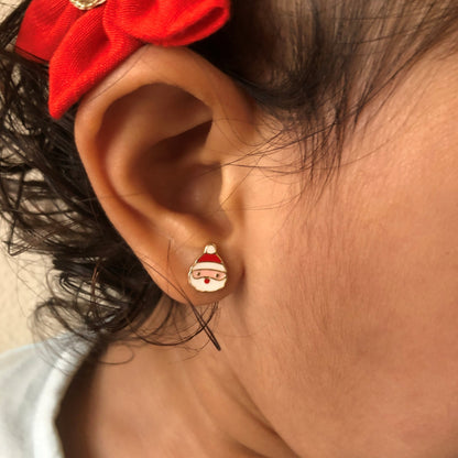 Santa Studs | Personalised 925 Silver Jewellery for Kids | Niashine