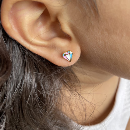 Diamond Studs | Personalised 925 Silver Jewellery for Kids | Niashine