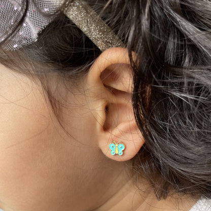 Butterfly Studs | Personalised 925 Silver Jewellery for Kids | Niashine