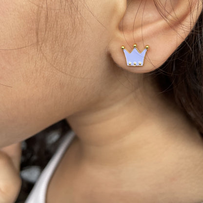 Crown Studs | Personalised 925 Silver Jewellery for Kids | Niashine