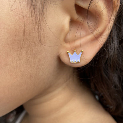 Crown Studs | Personalised 925 Silver Jewellery for Kids | Niashine