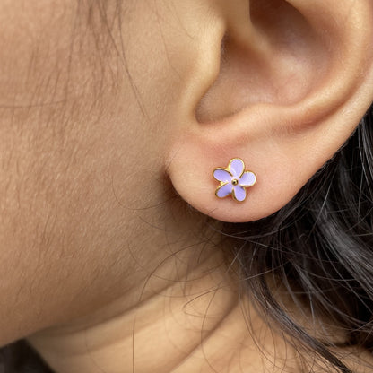 Flower Studs | Personalised 925 Silver Jewellery for Kids | Niashine
