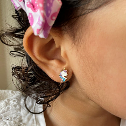 Unicorn Studs | Personalised 925 Silver Jewellery for Kids | Niashine