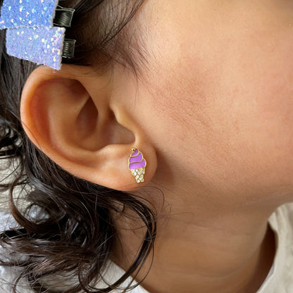 Icecream Studs | Personalised 925 Silver Jewellery for Kids | Niashine