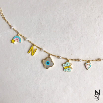 It's a Magical Day Charm Bracelet | Personalised 925 Silver Jewellery for Kids | Niashine