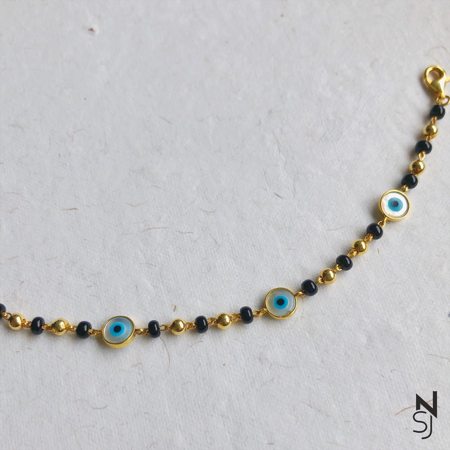 Round Evil Eye Nazariya | Personalised 925 Silver Jewellery for Kids | Niashine