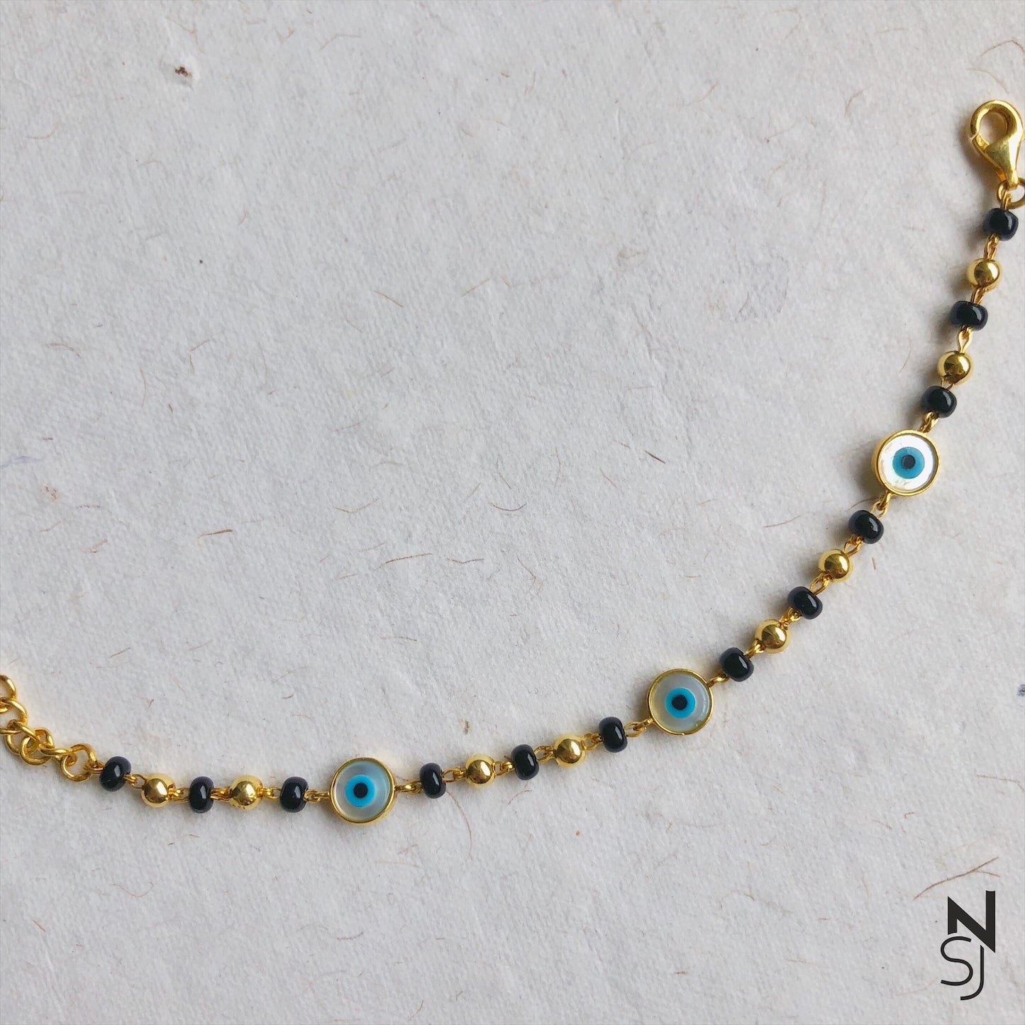 Round Evil Eye Nazariya | Personalised 925 Silver Jewellery for Kids | Niashine