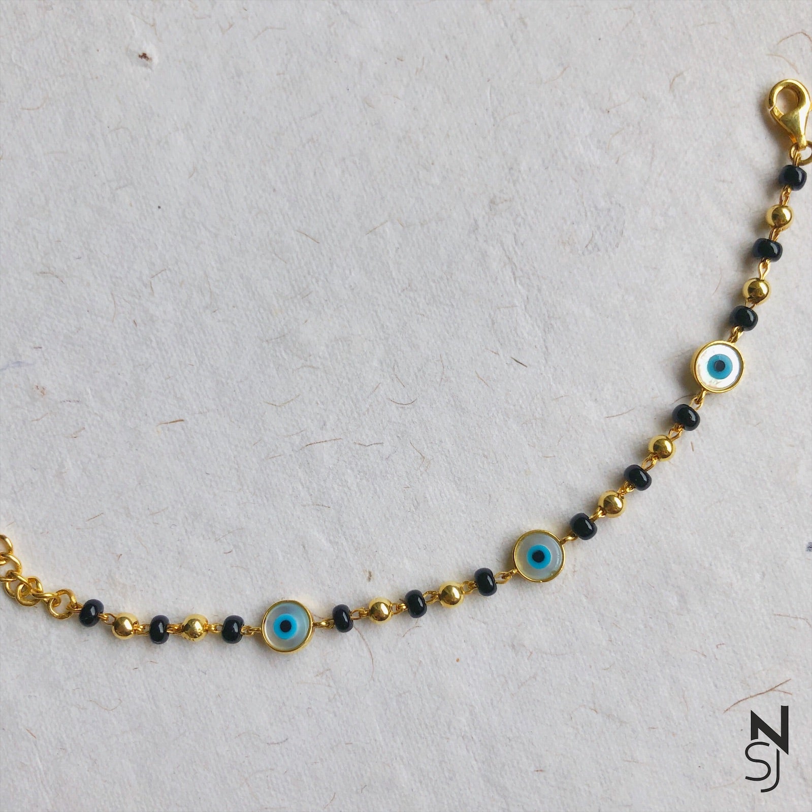 Round Evil Eye Nazariya | Personalised 925 Silver Jewellery for Kids | Niashine