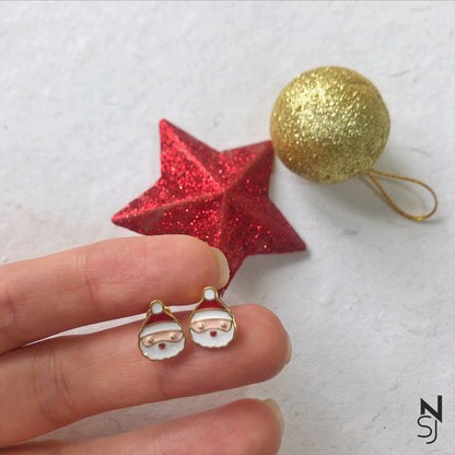 Santa Studs | Personalised 925 Silver Jewellery for Kids | Niashine