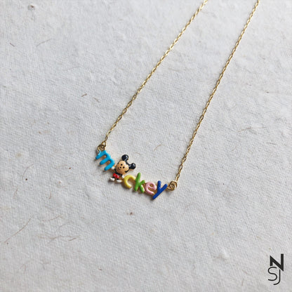 Mickey Neckchain | Personalised 925 Silver Jewellery for Kids | Niashine