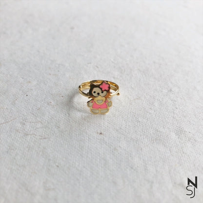 Kitty Adjustable Ring | Personalised 925 Silver Jewellery for Kids | Niashine