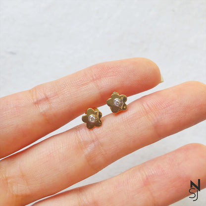 Blooming Flower Studs | Personalised 925 Silver Jewellery for Kids | Niashine
