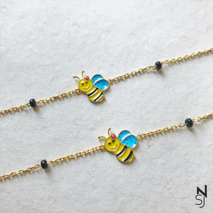 Buzzy Bee Bracelet | Personalised 925 Silver Jewellery for Kids | Niashine